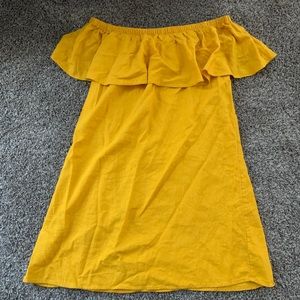 Old Navy Off the Shoulder Yellow Sun Dress